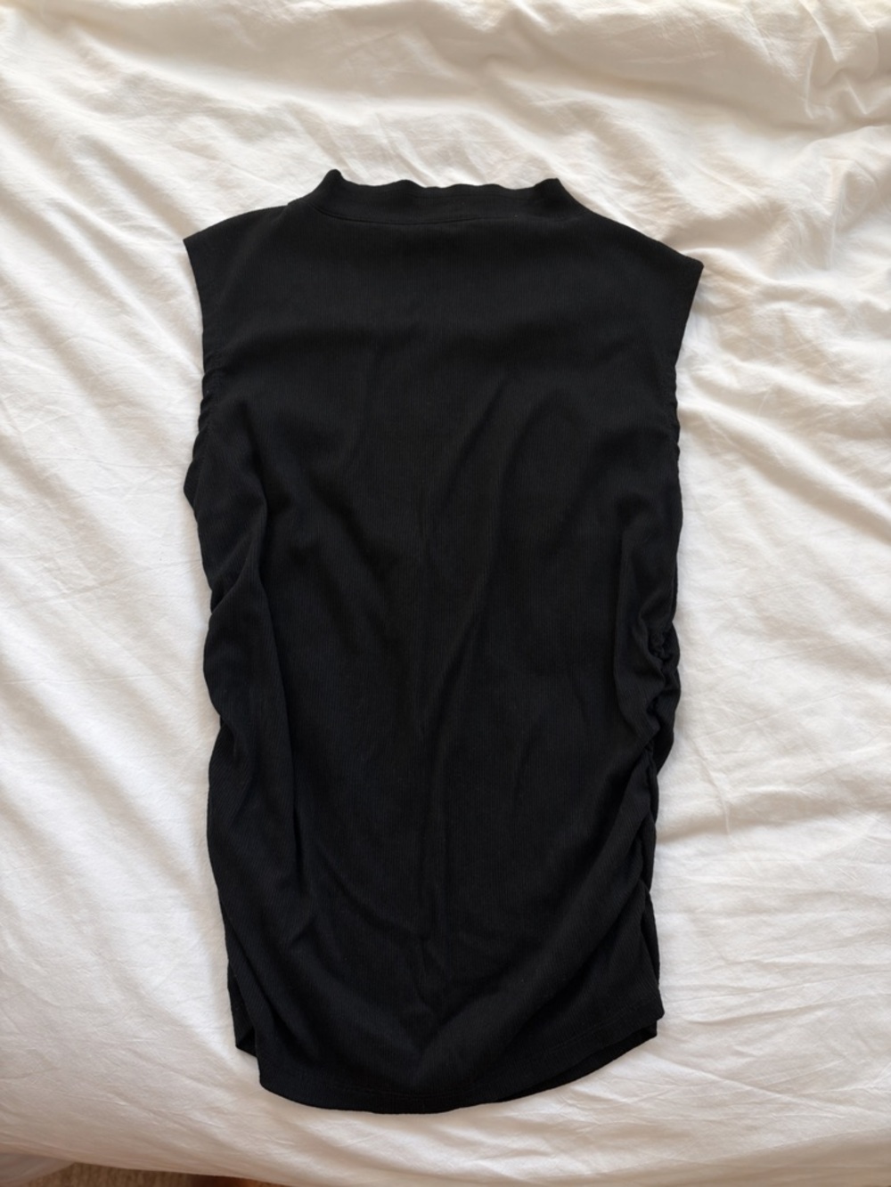 A New Day black ruched mock neck tank – size S